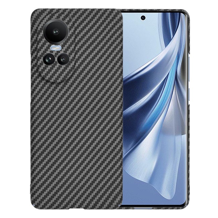 Кейс за Oppo Reno 10 Reno 10 Pro CarbonFiber UltraSlim Lightweight черен