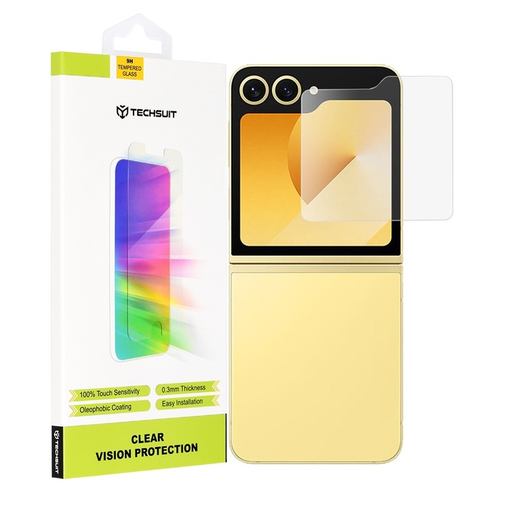 Fólia páncélpajzs Samsung Galaxy Z Flip6-hoz, Cipsir Urban, kristálytiszta látóüveg [képernyőn kívül], K32, törésálló kristály, átlátszó
