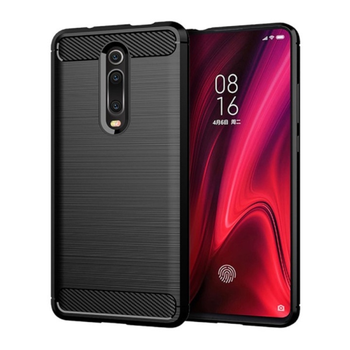 Калъф Карбоново силиконово защитно покритие за Xiaomi Mi 9T/Mi 9T Pro, Anti-Shock, Черен
