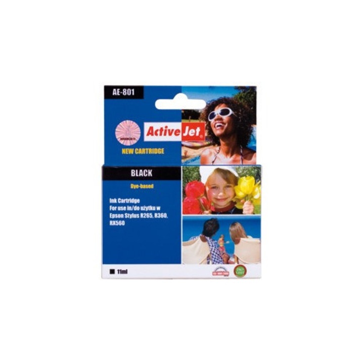ActiveJet (Epson T0801) Chipes Tintapatron Fekete (360589)