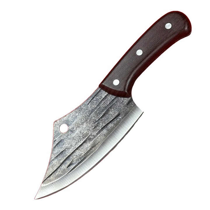 Cutit universal de bucatarie otel inoxidabil, awwaline, 25 x 7 cm, lama 15 cm, Maro, Antiaderent, ideal pentru Feliat, Tocat, Dezosat, Filetat, Decojit