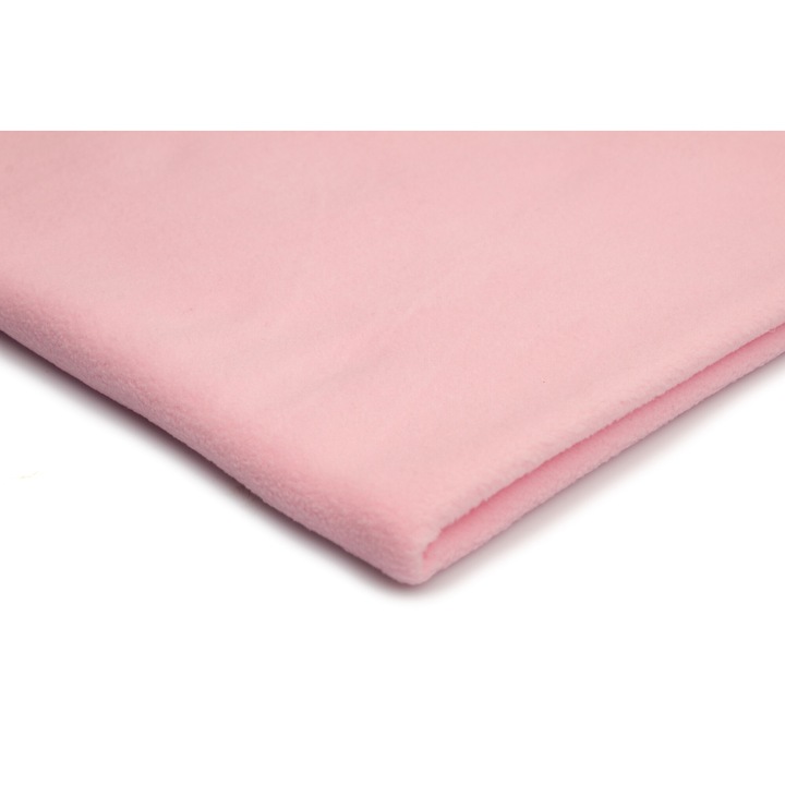 Material textil polar 140 g/m, uni, roz, 150x200cm