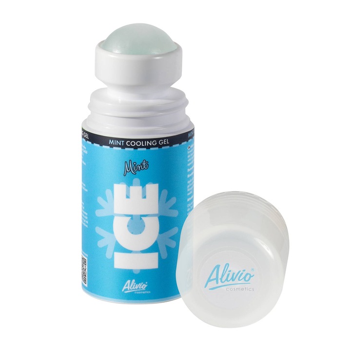Alivio Ice Mint hűsítő sportzselé, 75ml, Roll-On alkalmazás, kompakt, menta ízű
