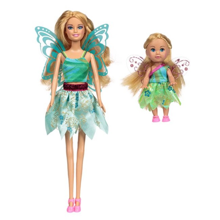 Set de joaca Antbro® cu 2 papusi zane ale padurilor, cu parul lung si blond