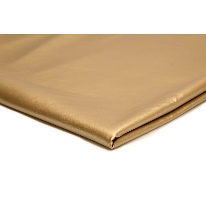 Material textil, Eko-skora, 140cm, uni, culoare: auriu vechi