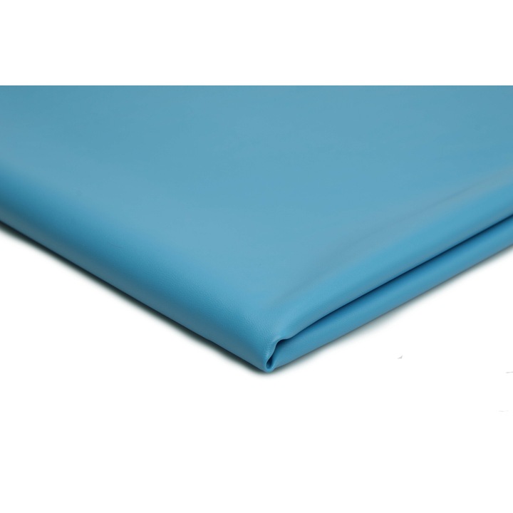 Material textil, imitatie piele ecologica, albastru, 140cm