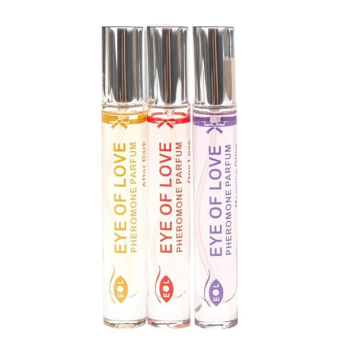 Set 3 Parfumuri cu feromoni Eye of Love, 50ml, pentru performanta sexuala, intensitate ridicata
