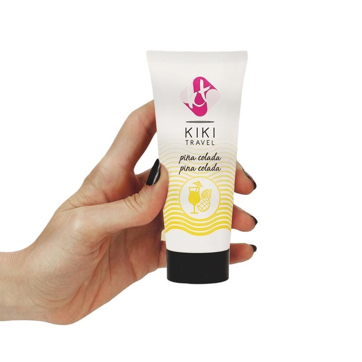 Kiki Travel síkosító, 50 ml, Pina Colada ízű, vegán, parabénmentes, cukormentes, gluténmentes