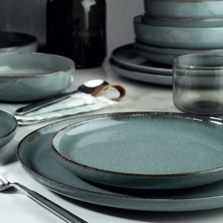 Сервиз за хранене Kutahya Porcelain 24 части, 6 човека, цвят син