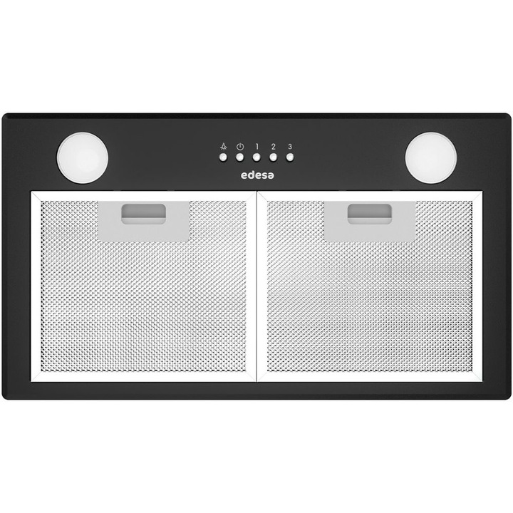 Абсорбатор за вграждане Edesa ECG-5811 BK, Мощност на абсорбация 645 м3/ч, 1 Мотор, 50 см, Черен / Инокс
