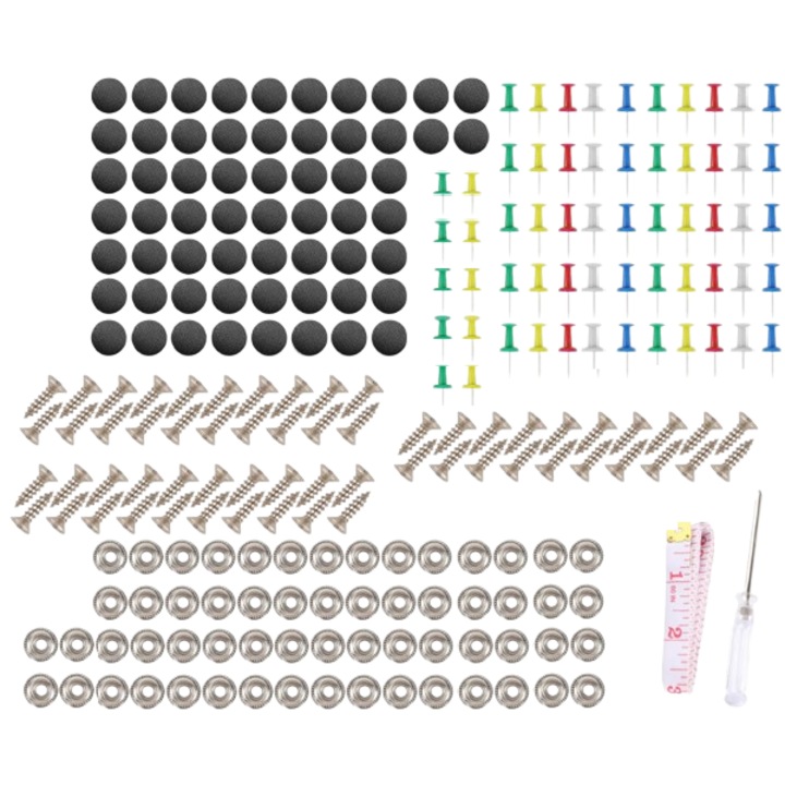 Kit 60 capse Ventoo®, pentru reparatia plafonului auto, instructiuni incluse, compatibil Audi, Opel, BMW, VW, Negru