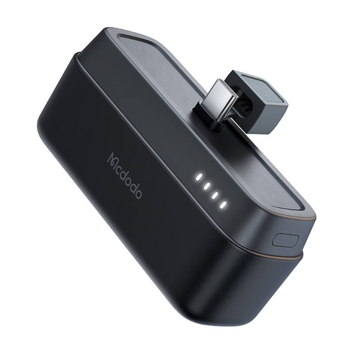 Powerbank, Mcdodo, 5000 mAh, 20W, USB-C, черен, 81.3x34.5x29mm