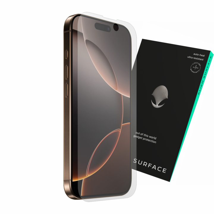Apple iPhone 16 Pro Max védőfólia, tokkal kompatibilis képernyővédő, Alien Surface
