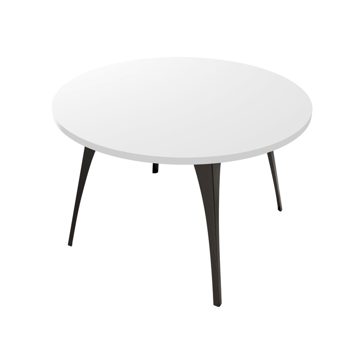 Masuta pentru cafea Liztuko, 75x75x45 cm, negru / alb arctic, Mirjan24