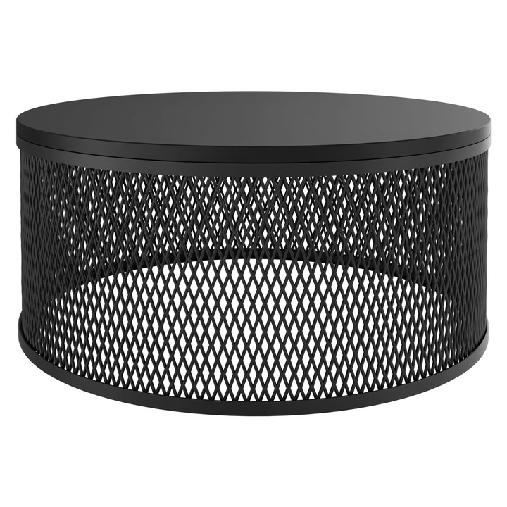 Masuta pentru cafea Mitryz, 58x58x28 cm, negru, Mirjan24