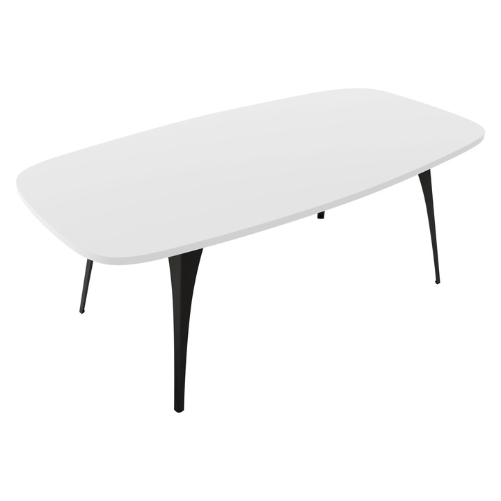 Masuta pentru cafea Kysipto, 120x60x45 cm, negru / alb arctic, Mirjan24