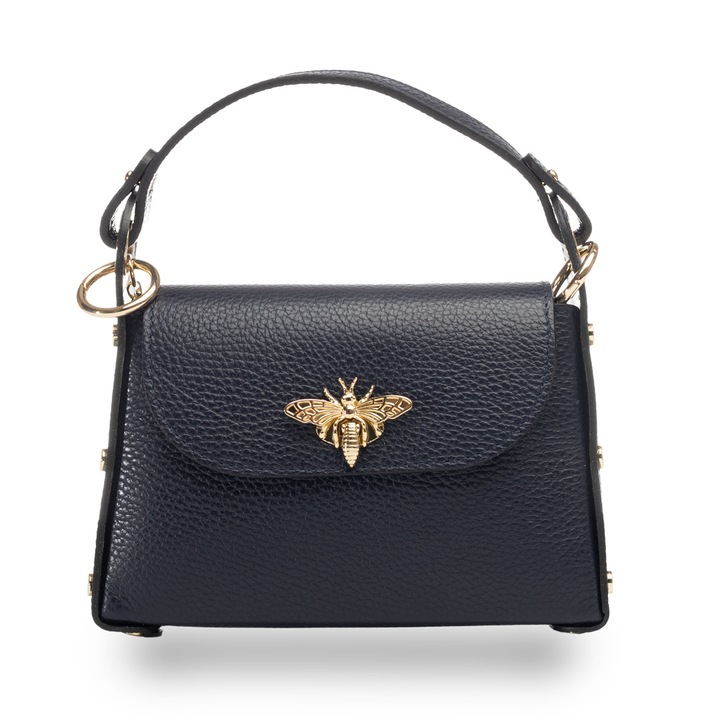 Noi taska, termeszetes bor, irisz, Sötétkék, 6*20*13