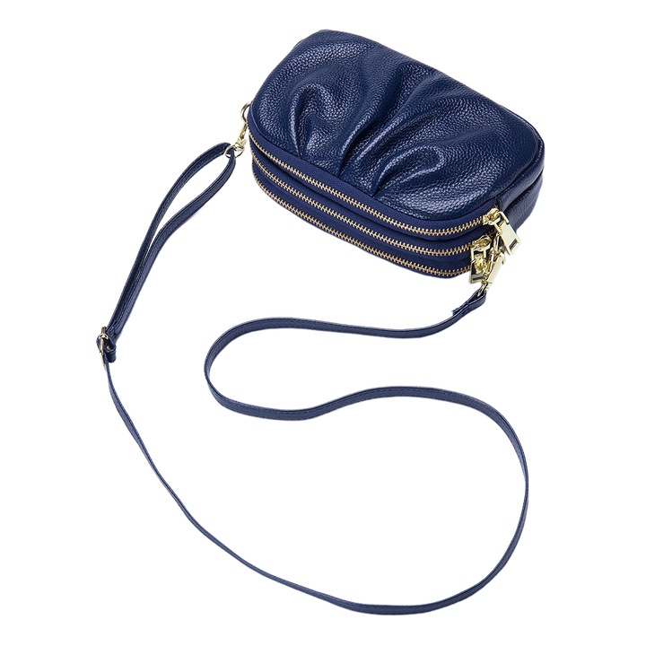 Termeszetes bor taska rancolt, 3 rekeszes, Kivalo minoseg, Fem cipzarak