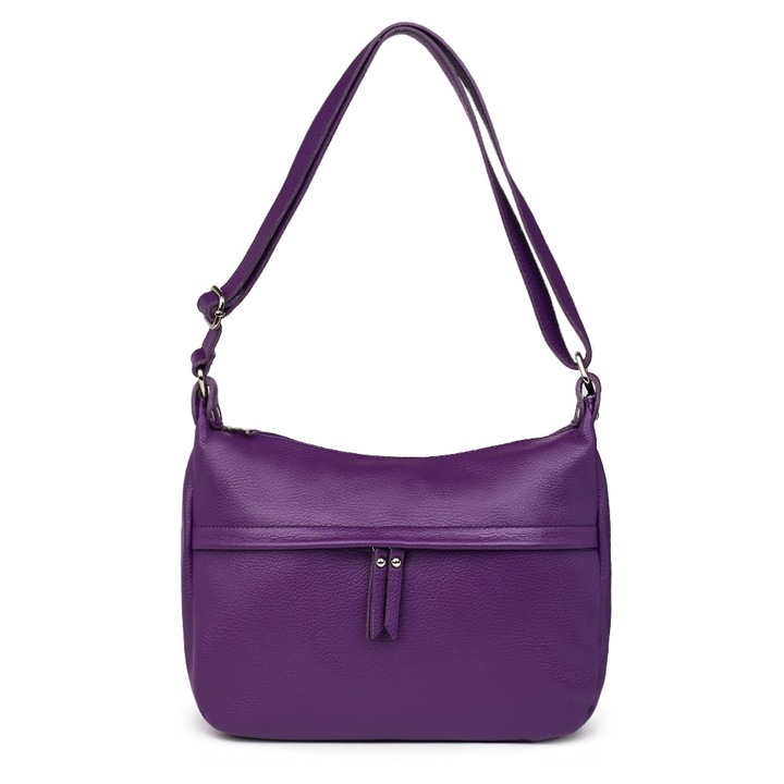 Természetes bőr táska Amelia lila