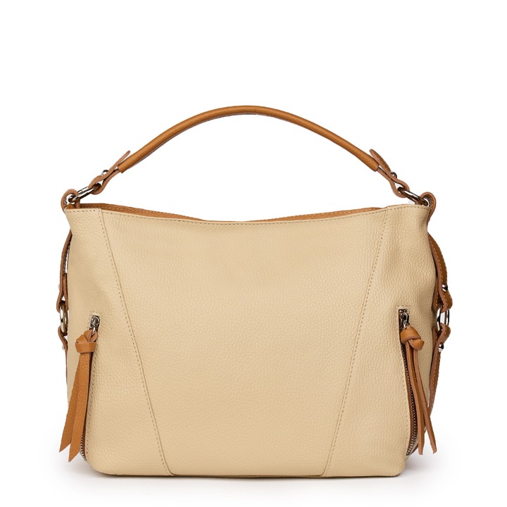 myOwn Női táska, Konyak/Krémszín, 27x38cm