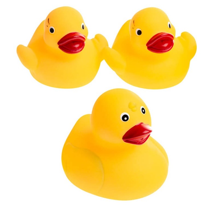 Tullo aranyos gumi kacsa fürdőjáték - 3 darabos szett