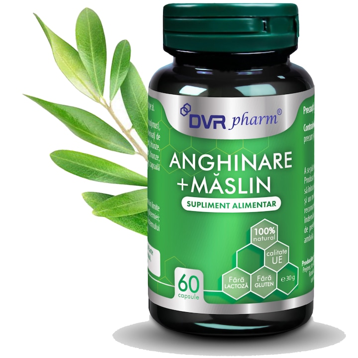 Anghinare si Maslin 400mg, mentine in limite normale trigliceridele, colesterolul si glicemia, 60cps, DVR Pharm
