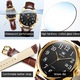 Мъжки часовник Olevs Leather Quartz Analog Classic Casual