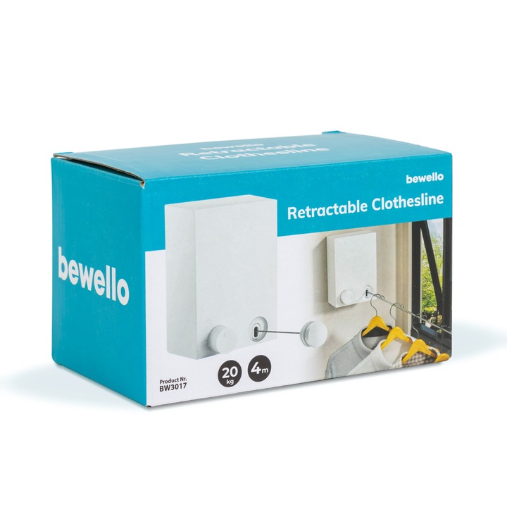 Прибираща се стенна въже за дрехи Bewello - 4,2 м BW3017