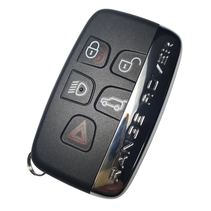 Carcasa cheie compatibil LAND ROVER LR4 Range Rover Sport Evoque 5 Butoane Crom inscriptionata si serial auriu pe spate