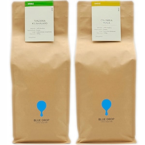 Cafea boabe 100% Arabica Blue Drop, Tanzania Kilimanjaro/Colombia Huila, 2kg