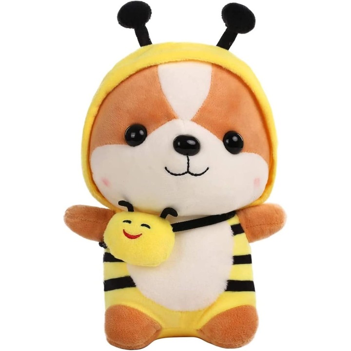 Плюшена играчка Malvys®, Бяла Катерица, Жълта, 25 см