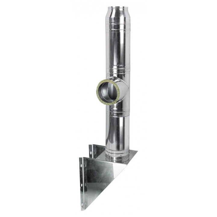 KaminHorn Primo Inox kémény, 6m, 100 mm, 90G, felfüggesztett (konzol)