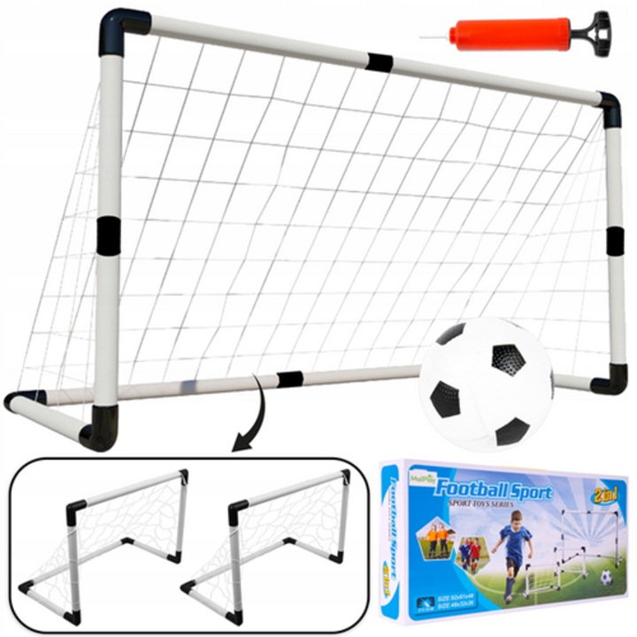 2 in 1 focikapu + labda szett, 90 x 60 / 48 x 32 cm