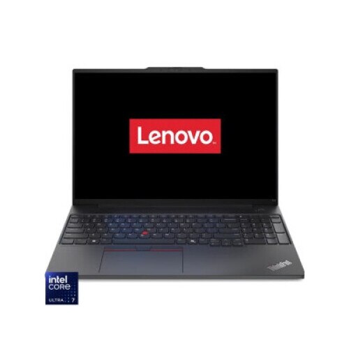 Laptop Lenovo ThinkPad E16 Gen 2 cu procesor Intel® Core™ Ultra 7 155H pana la 4.8GHz, 16" WUXGA, IPS, 32GB DDR5, 1.5 TB SSD, Intel® Graphics, No OS, Black