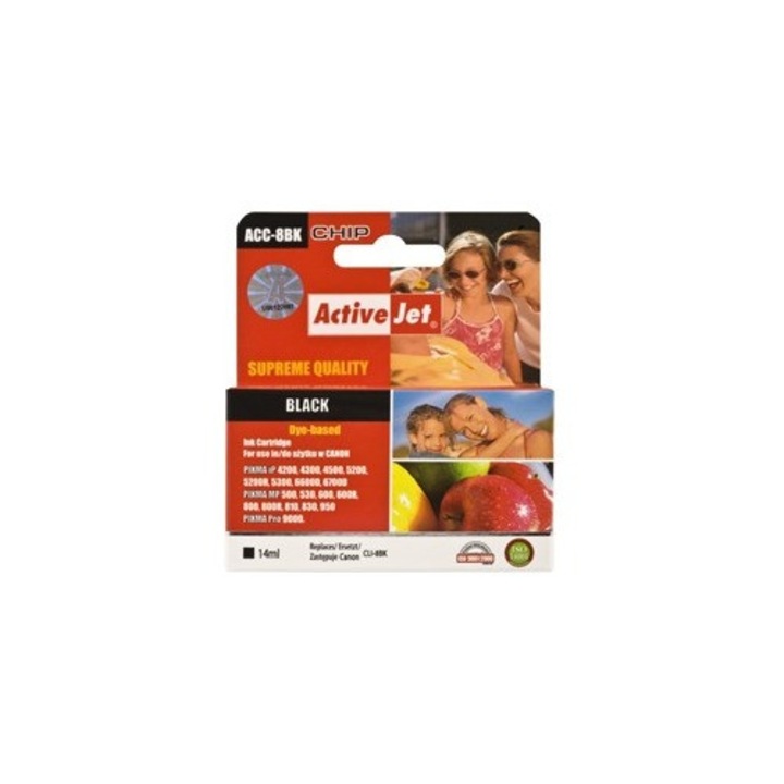 ActiveJet (Canon CLI-8BK) Chipes Tintapatron Fekete (360942)