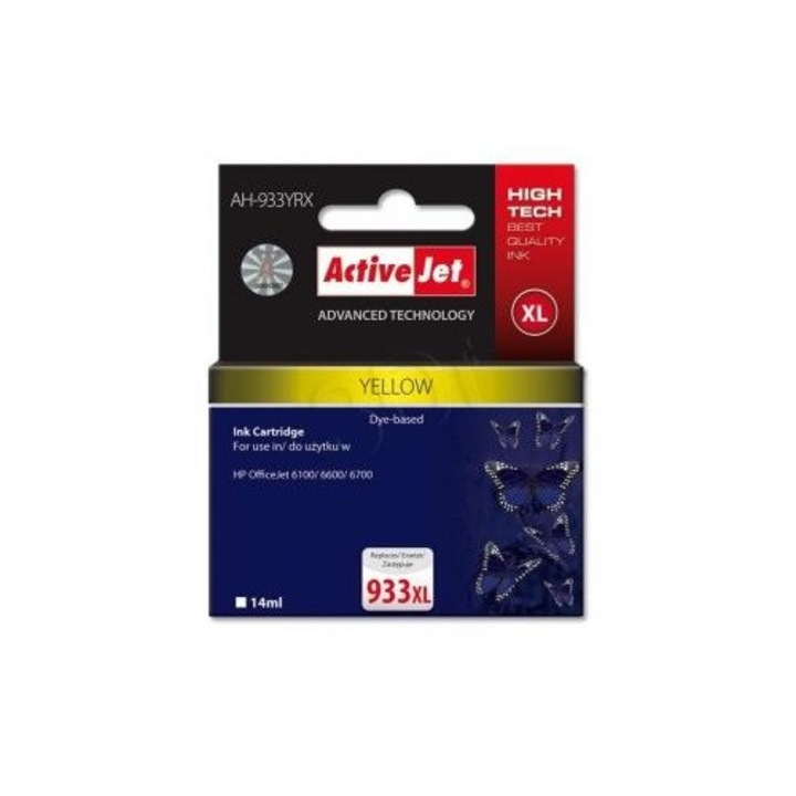 ActiveJet (HP 933XL CN056AE) Tintapatron Sárga (EXPACJAHP0208)