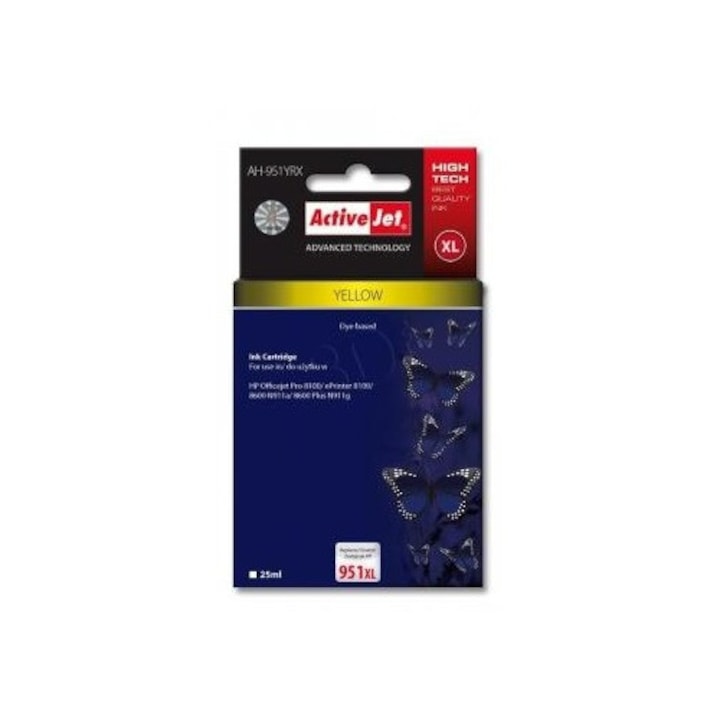 ActiveJet (HP 951XL CN048AE) Tintapatron Sárga (361051)