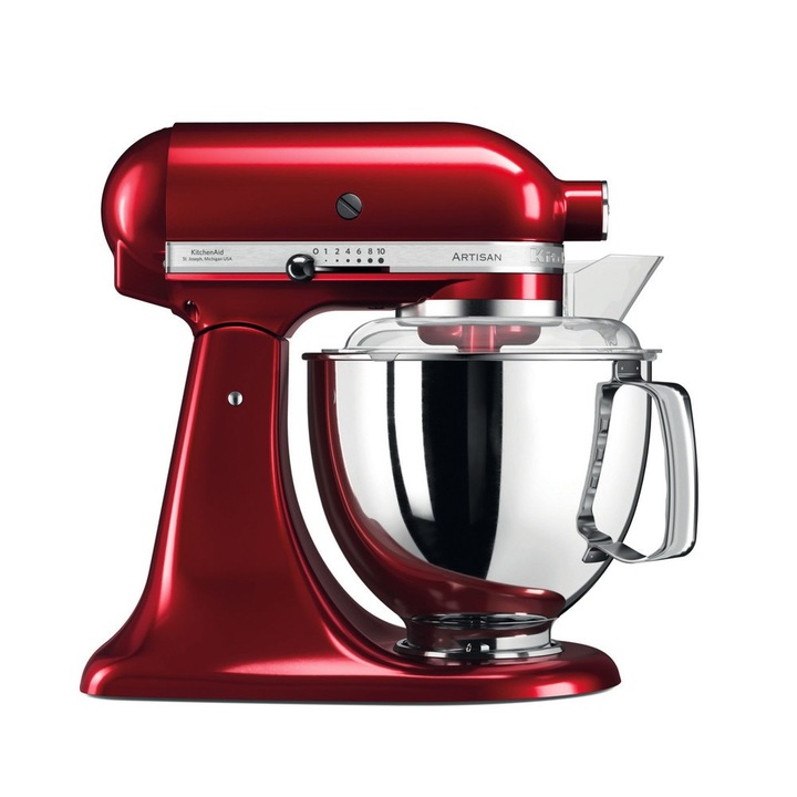 Стоящ миксер KitchenAid Artisan, 300 W, 4,8 L, Candy Apple
