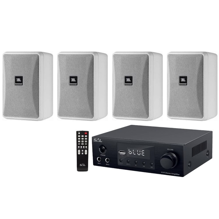Sistem Audio JBL Control 23-1 WH System-4, sonorizare terasa, gradina