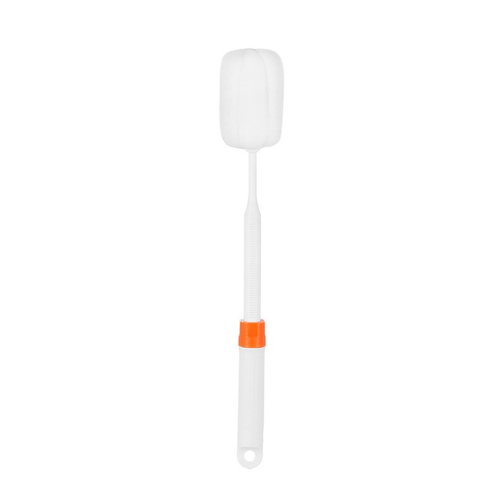 Perie de curatare cu maner extensibil, Cozevdnt, alb, pentru sticle si cupe, utilizare versatila
