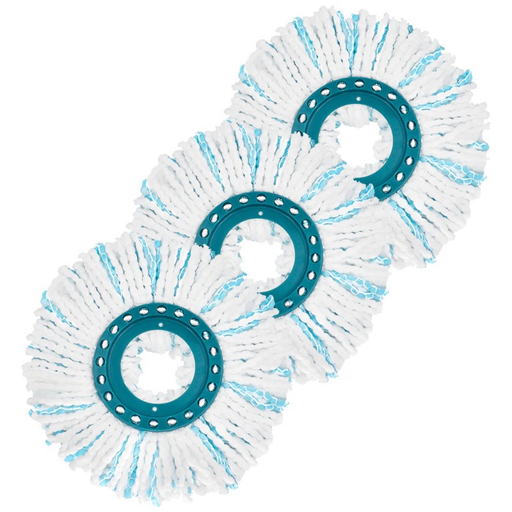 Set rezerve mop microfibra, 3 piese, 16x35cm, absorbtie mare, usor de curatat, pentru Leifheit