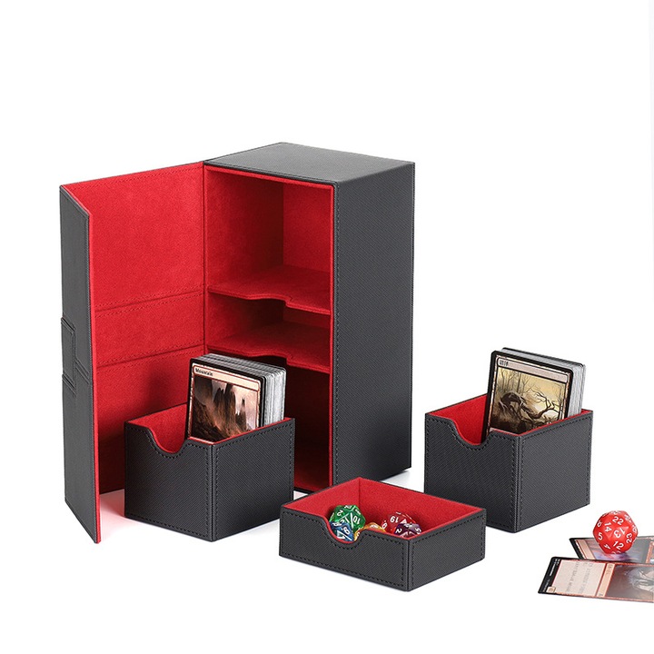 Kártyatartó doboz, szett, bőr, elegáns design, élénk színek