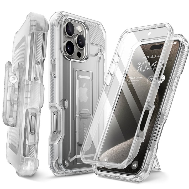 Кейс за iPhone 16 Pro - Supcase Unicorn Beetle Pro - Прозрачен