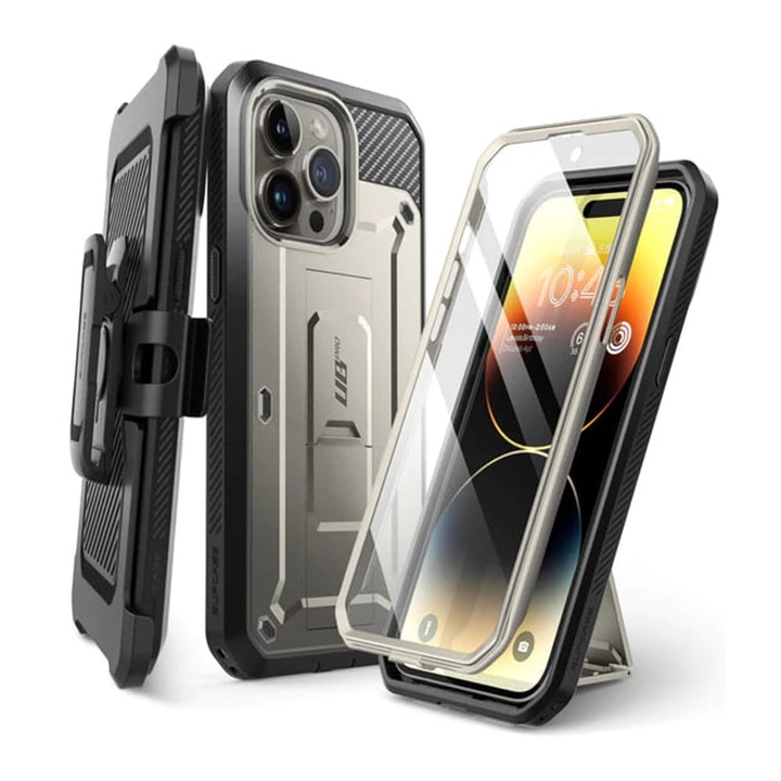 Кейс за iPhone 16 Pro - Supcase Unicorn Beetle Pro - Titan Gray
