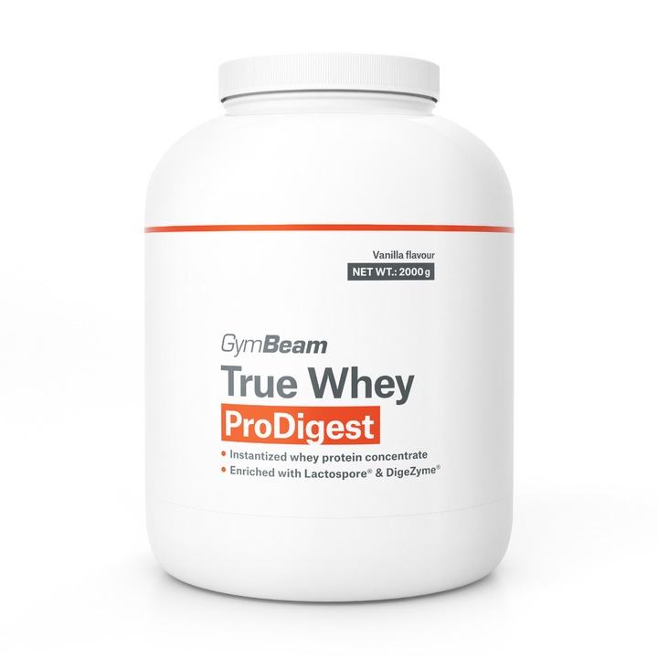 GymBeam - True Whey ProDigest 2000 g vanília