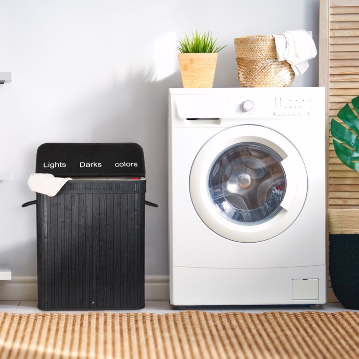 Кош за пране Relaxdays, Бамбук, Сив, 10041529_46