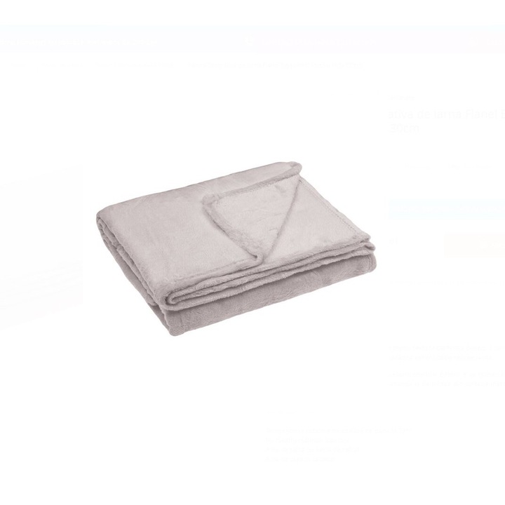 Patura Decorativa de Iarna, Catifelata, 160x130 cm, Bej
