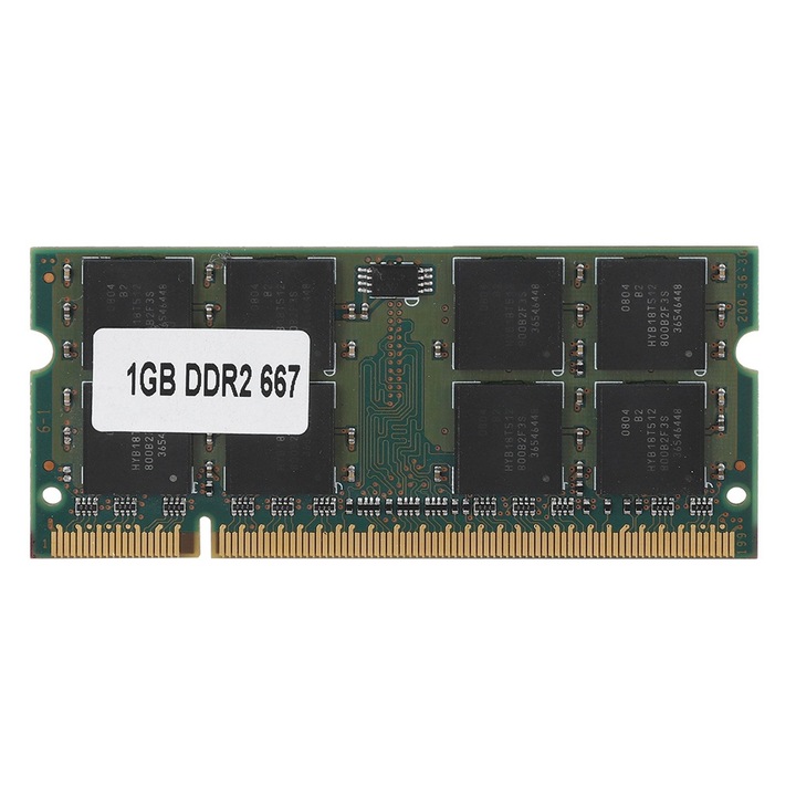 DDR2 RAM memória, 1GB 667MHz, Fokelyi, 200 tűs, 6,7x3x0,3 cm