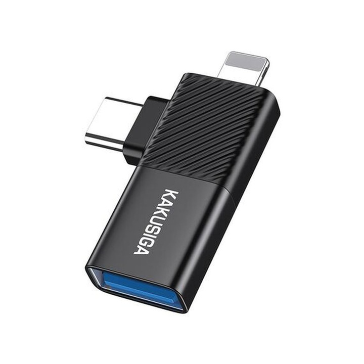 Adaptor OTG Cell phone, KakuSiga, model KSC-1410, USB-A la USB-C, Negru