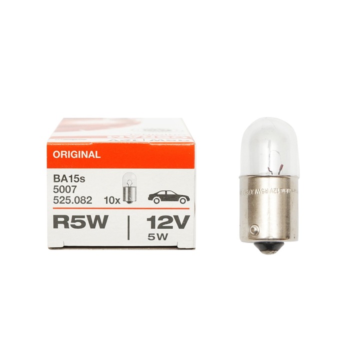 Set 10 becuri (Osram) 5W 12V BA15s